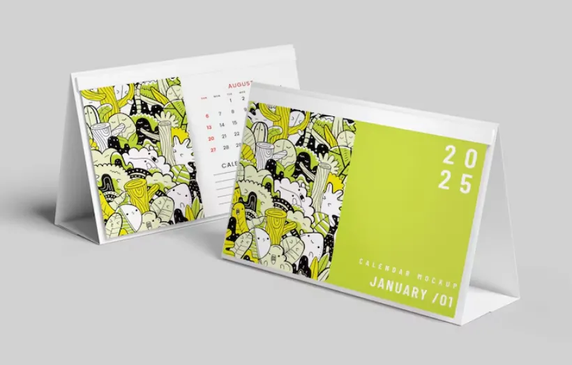 Печать настольных календарей домик А5<br />
в Москве